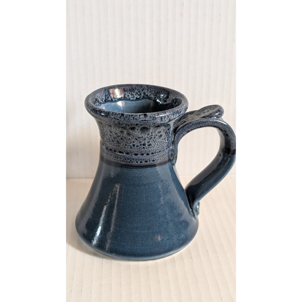 Hand Thrown Studio Pottery Mug inDenim Blue. Artist Signed "Westlin"
